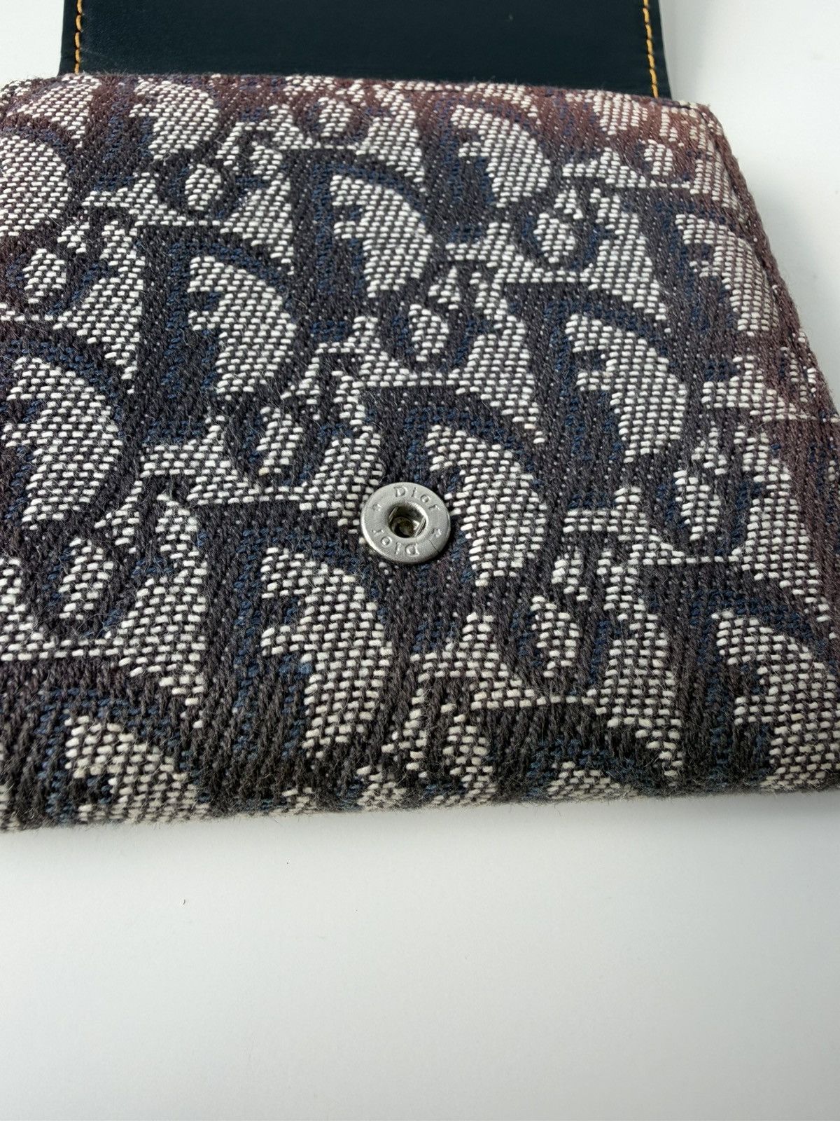 Dior trifold street chic monogram canvas and leather wallet