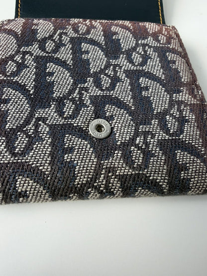 Dior trifold street chic monogram canvas and leather wallet