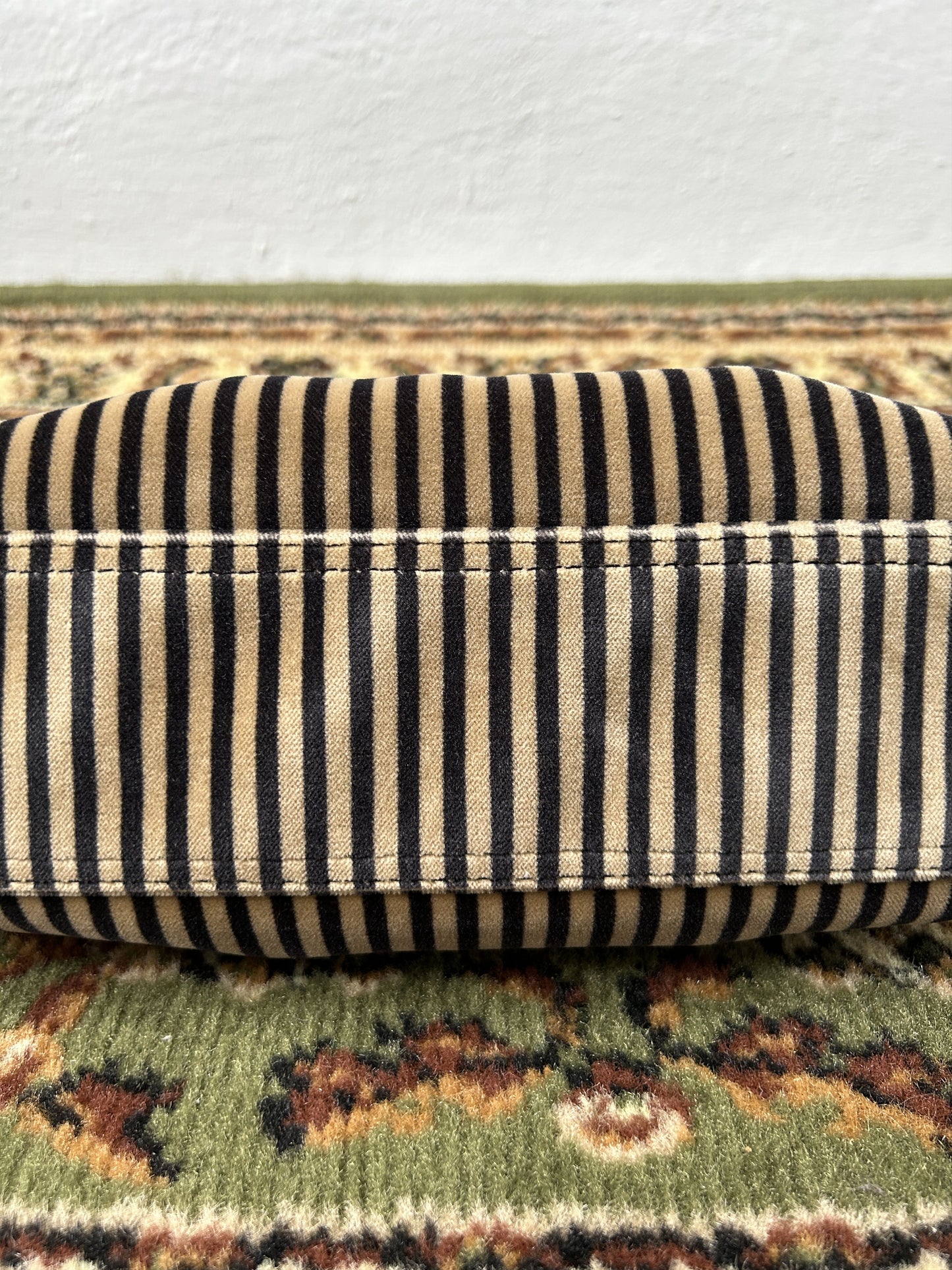Y2k Fendi buckle striped velvet and ponyhair handbag