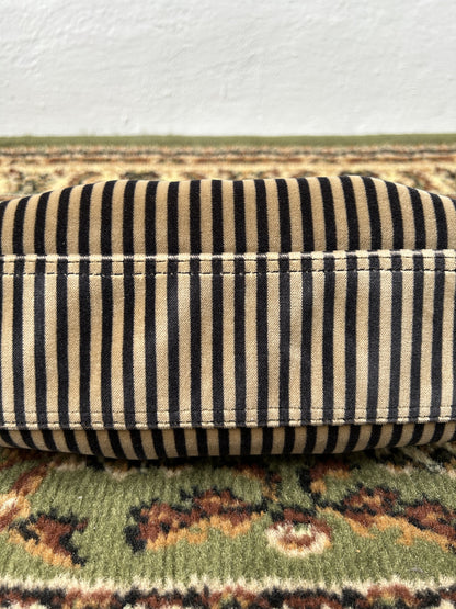 Y2k Fendi buckle striped velvet and ponyhair handbag
