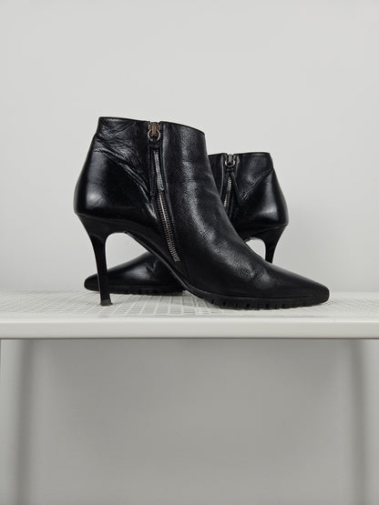 Miu Miu stiletto high heel ankle boots notched sole