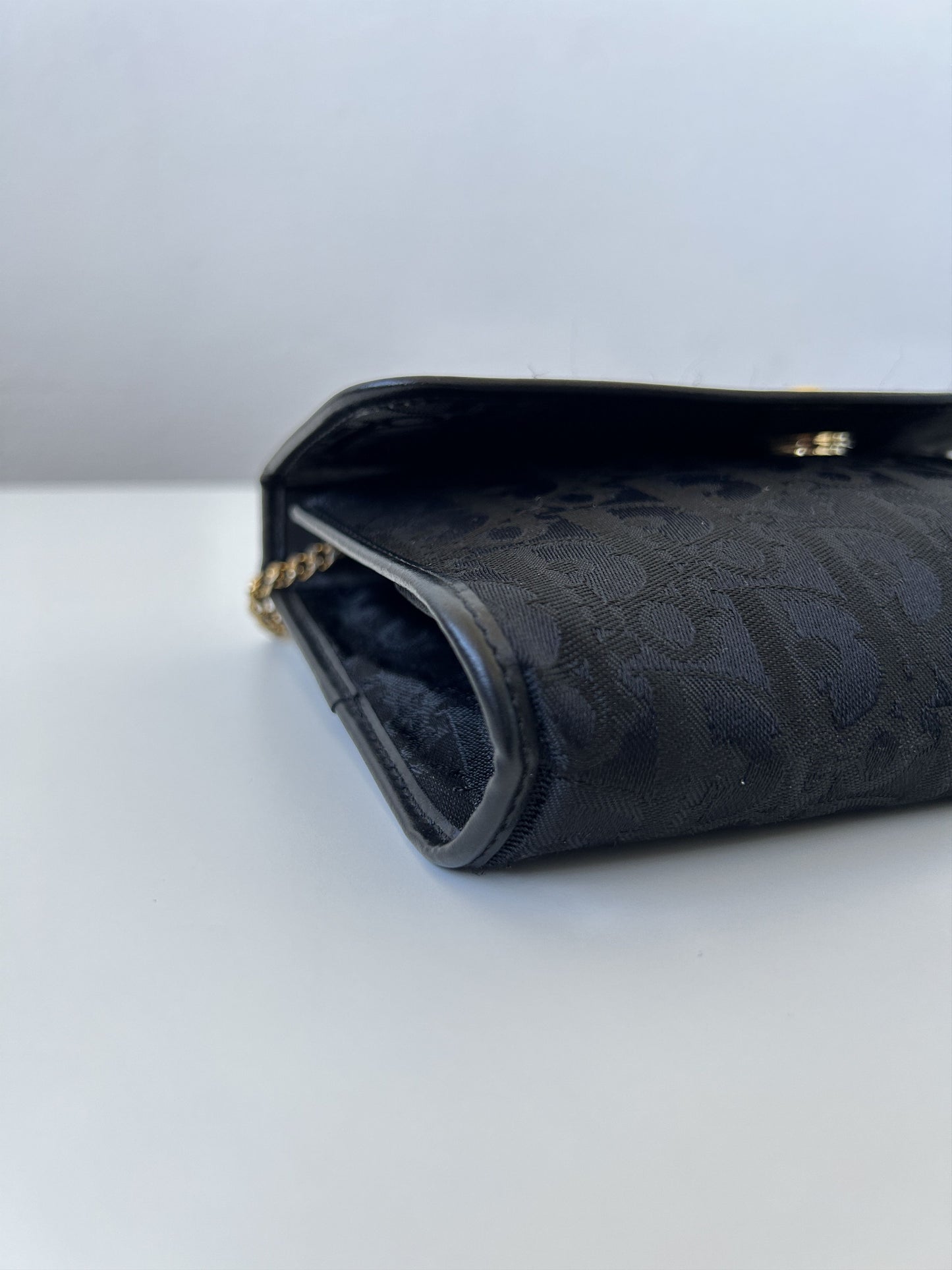 80s Dior trotter oblique monogram canvas chain shoulder bag