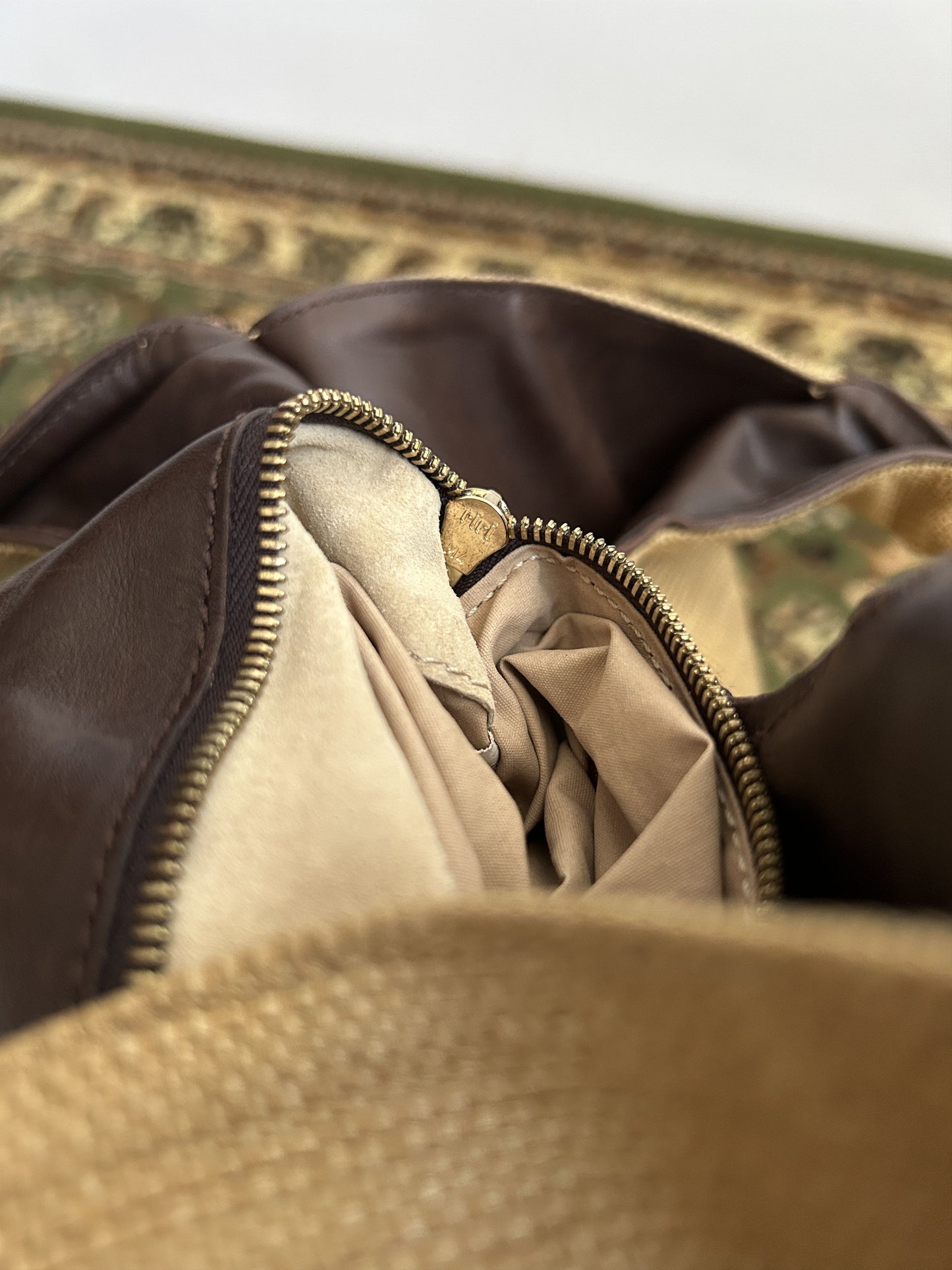 Bottega Veneta intrecciato leather hobo handbag in brown