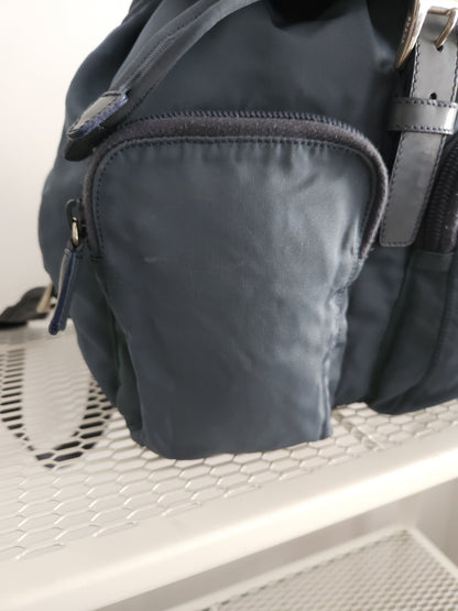 Vintage 90s Prada nylon triangle logo mini cargo backpack