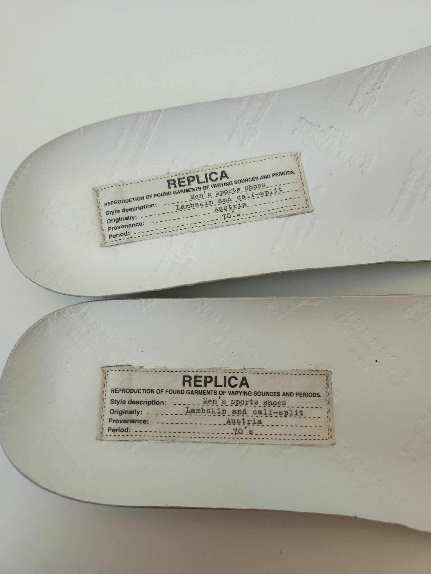 Maison Margiela replica sneakers in dusty pink/ beige