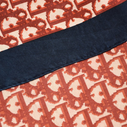 Vintage Dior trotter silk scarf red & navy