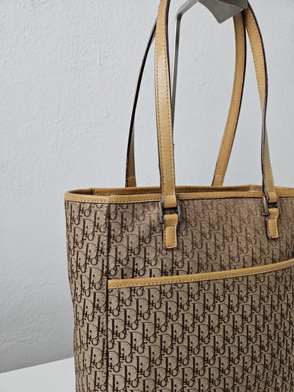 Y2k Dior by John Galliano trotter oblique monogram tote