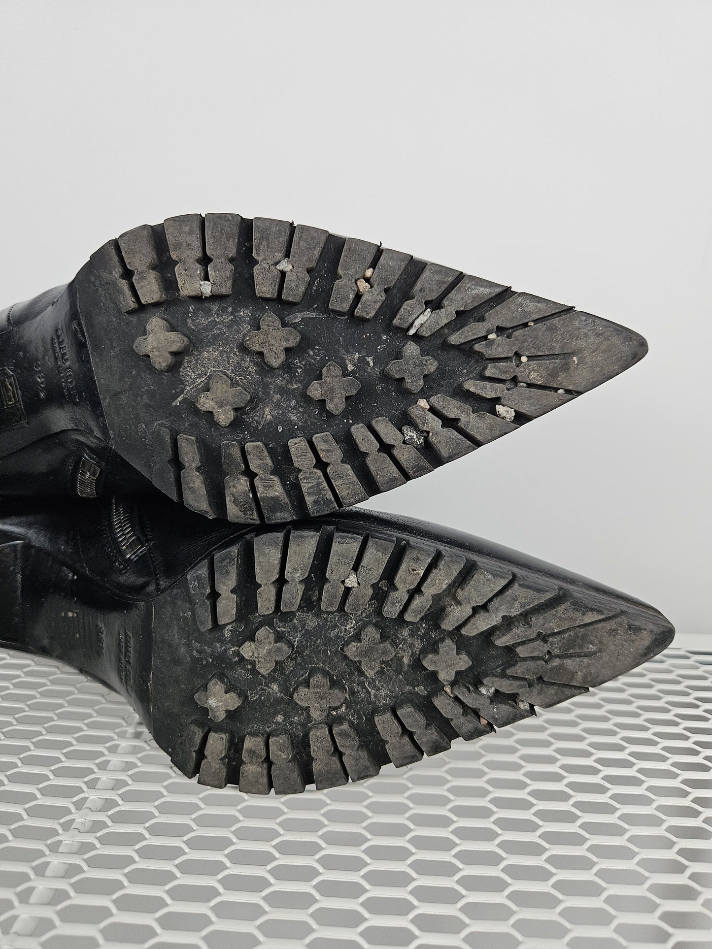 Miu Miu stiletto high heel ankle boots notched sole