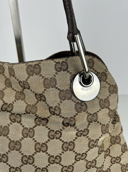 Gucci gg monogram canvas tote bag