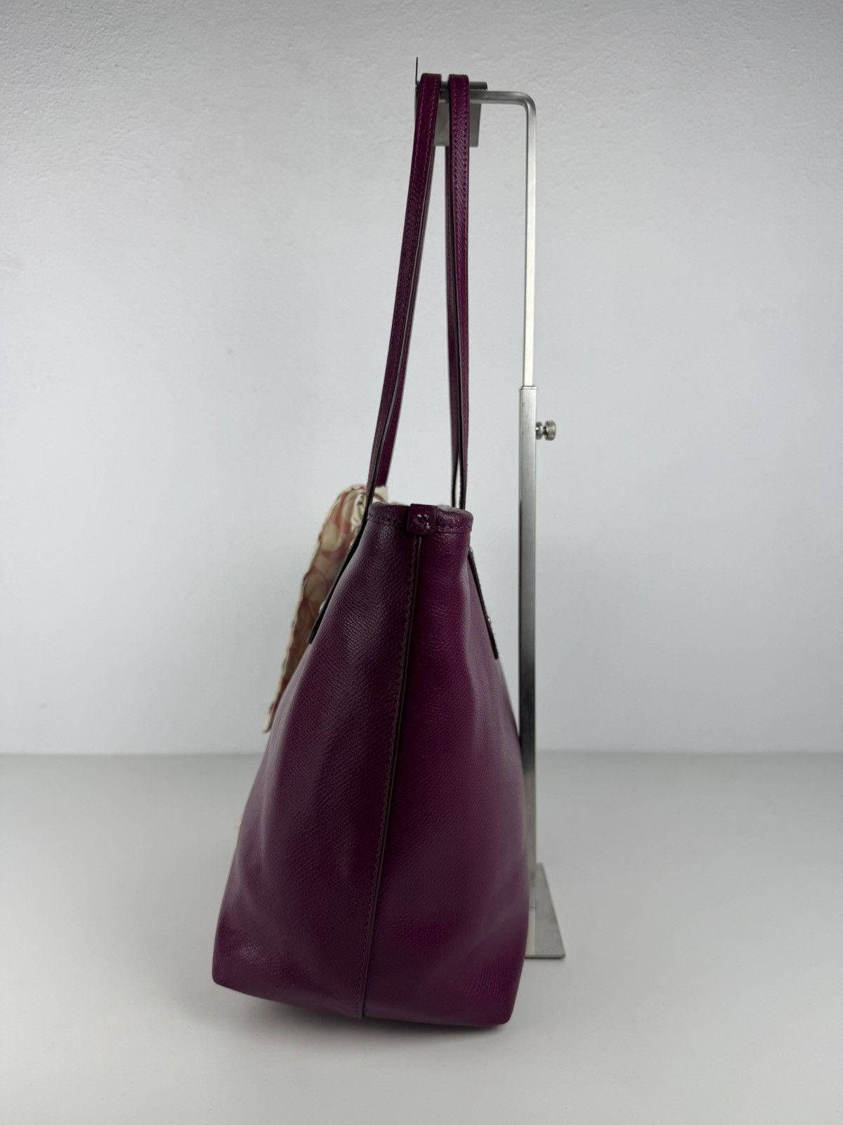 Coach crossgrain leather city tote fuchsia