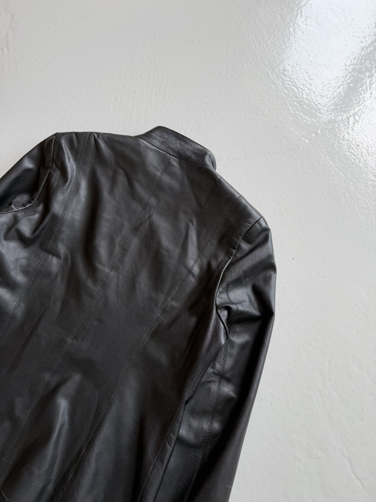 Vintage leather biker jacket