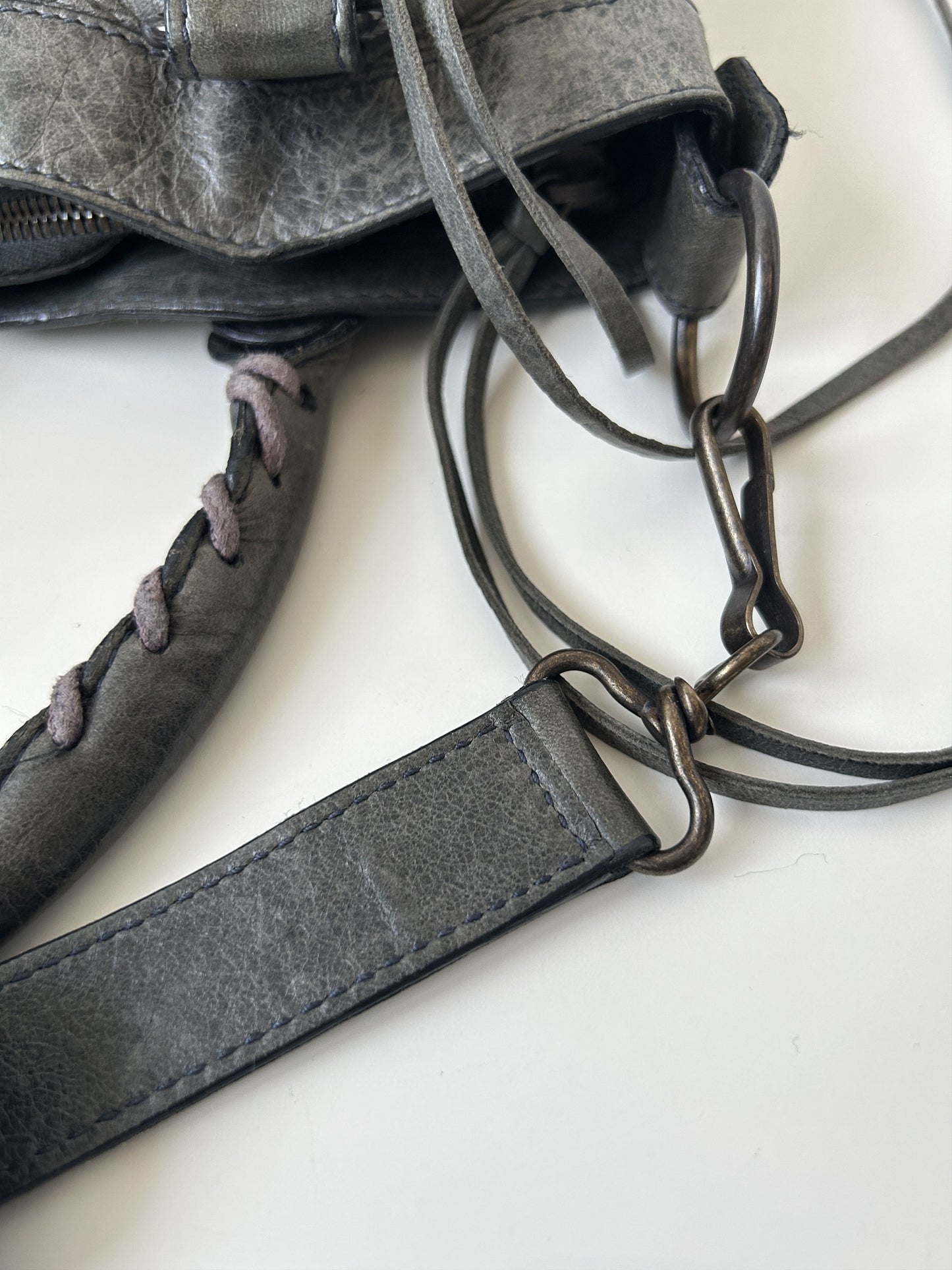 Balenciaga first bag in dark gray