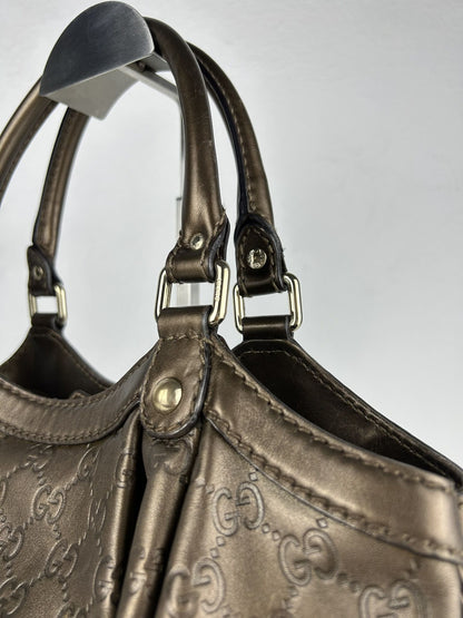 Gucci guccissima sukey medium size leather handbag