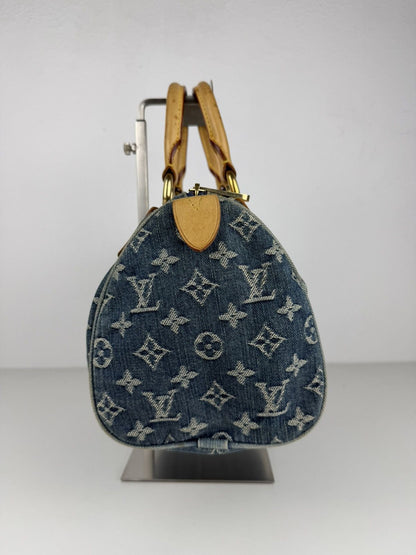 Louis Vuitton monogram denim neo speedy mini Boston bag