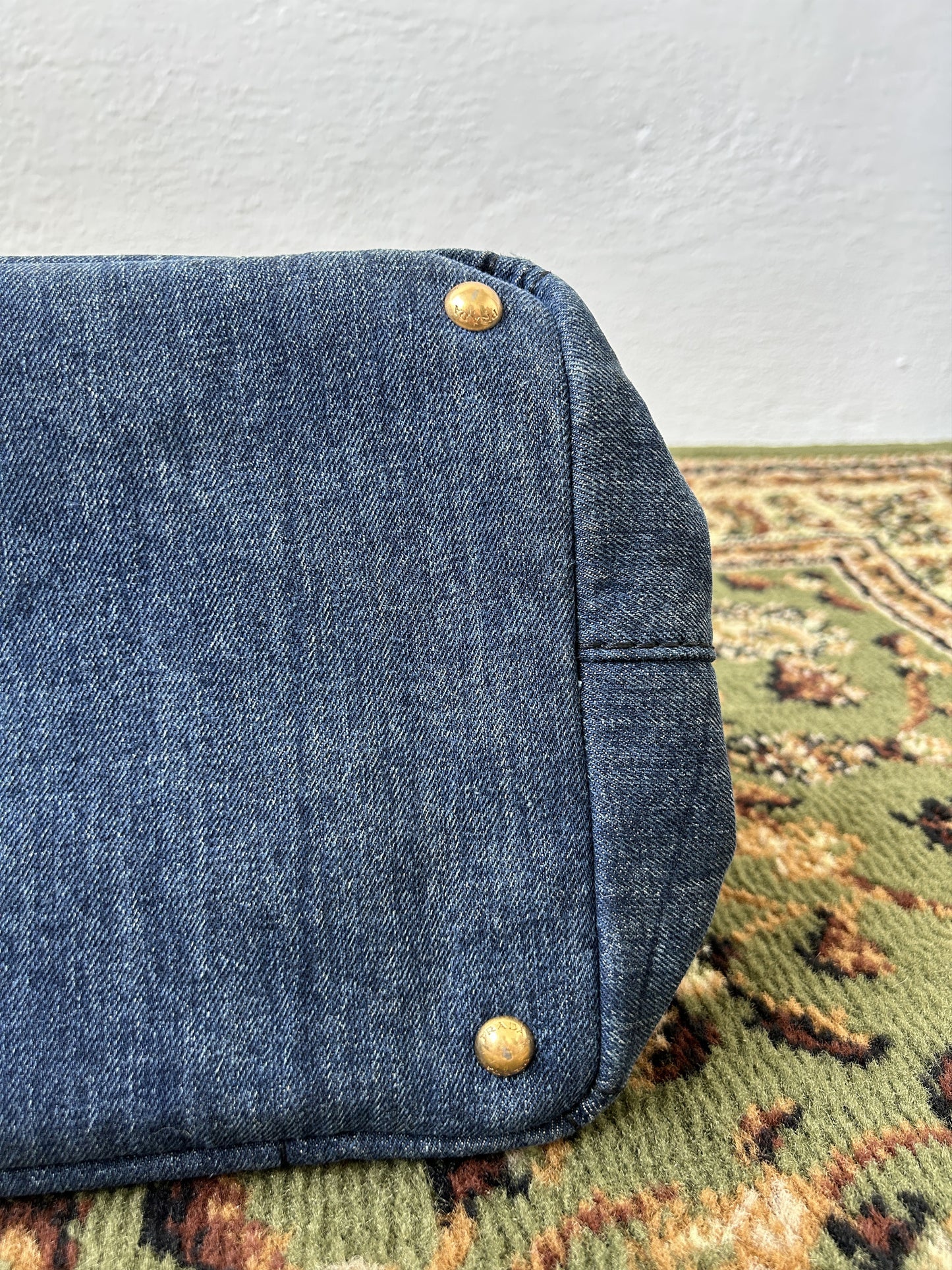 Prada Canapa denim handbag large size