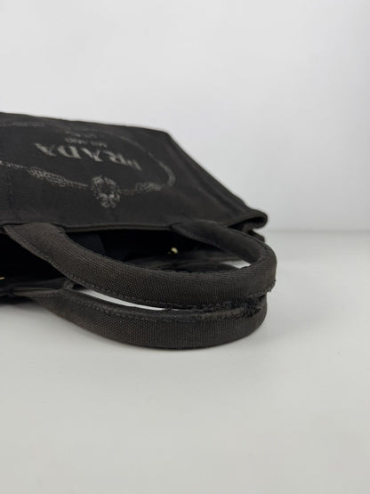 Prada canapa canvas tote small