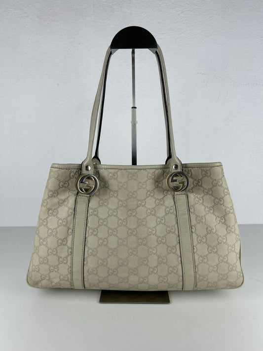 Gucci guccissima twins leather monogram tote bag