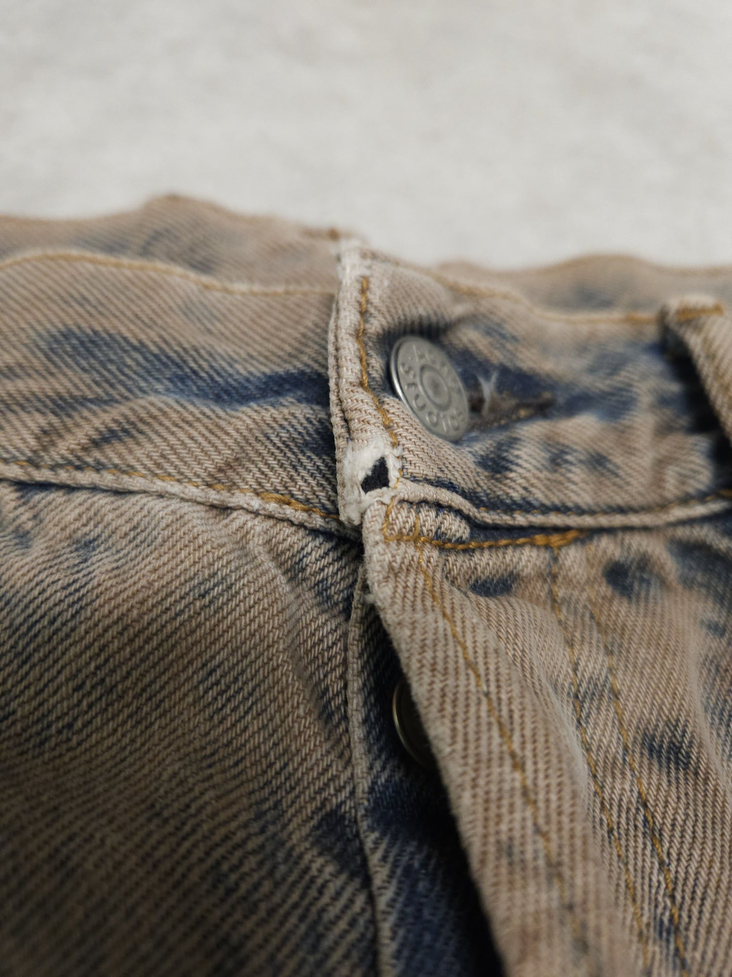 Acne studios 1989 drago road overdyed distressed baggy denim
