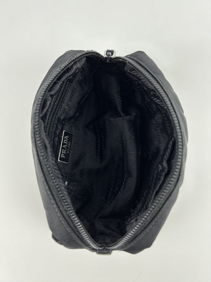 Prada nylon triangle logo mini pouch