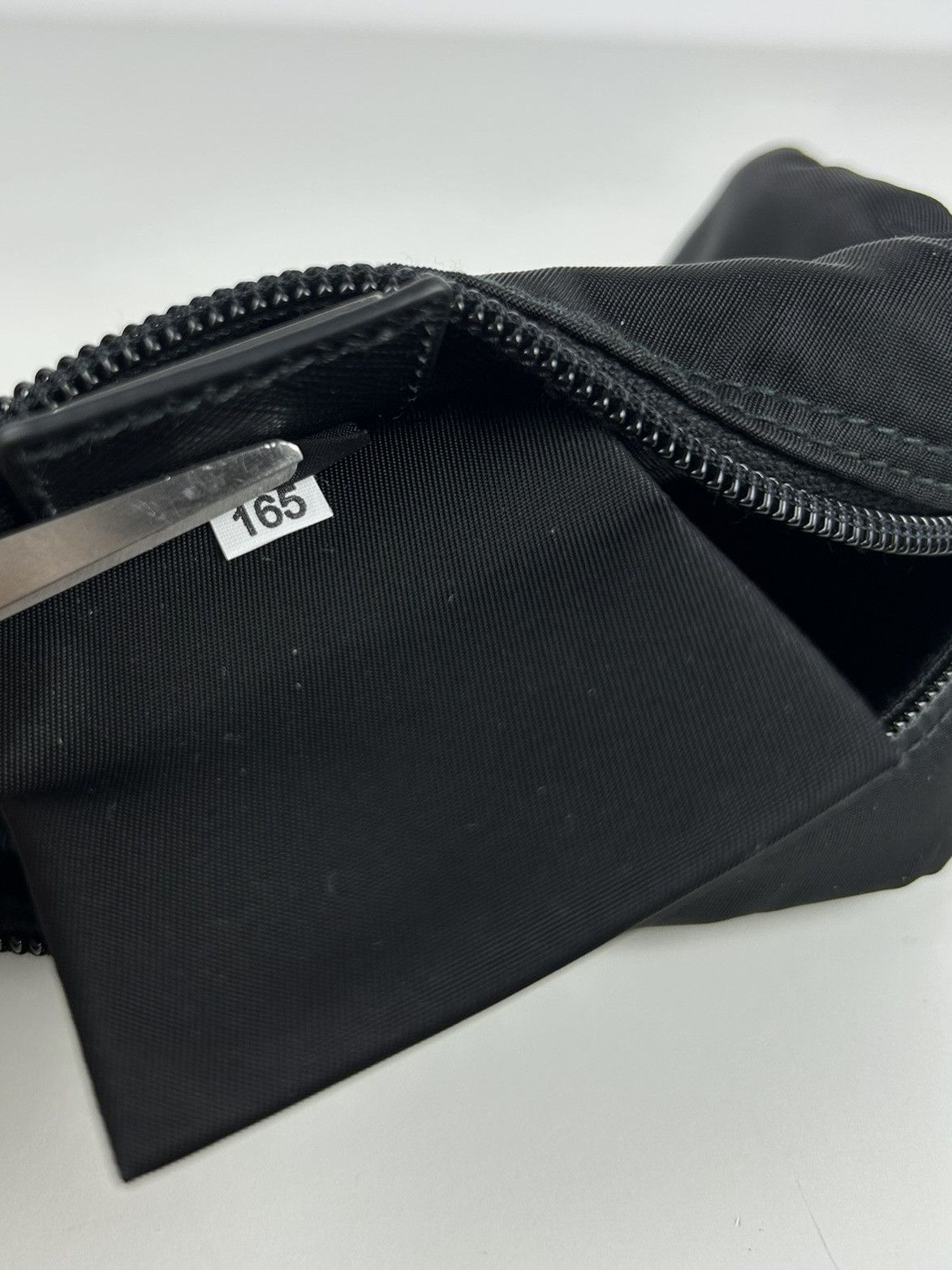 Prada nylon triangle logo mini pouch