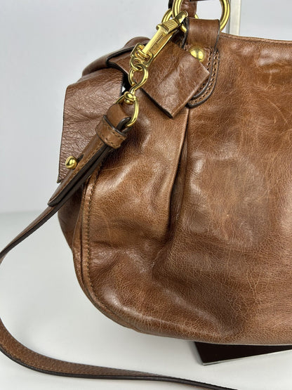 Miu miu mini bow bag in brown