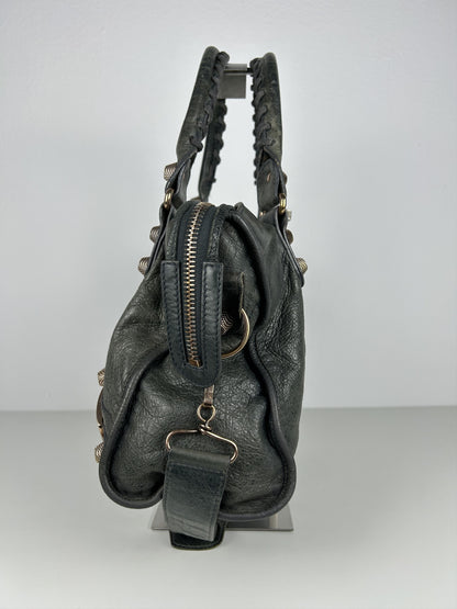 Balenciaga giant hardware city bag in dark gray