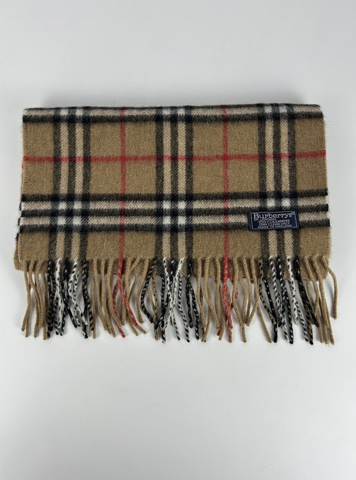 Vintage Burberry nova check cashmere scarf