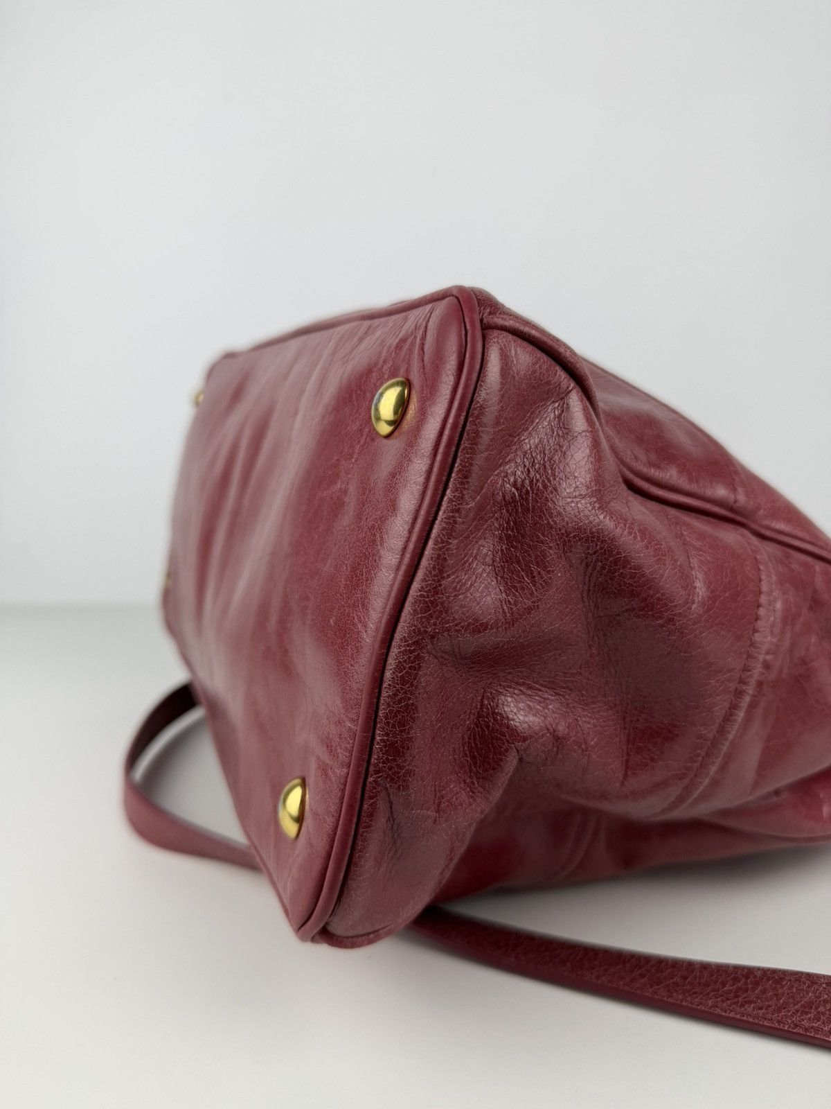 Miu miu vitello lux leather tote bag
