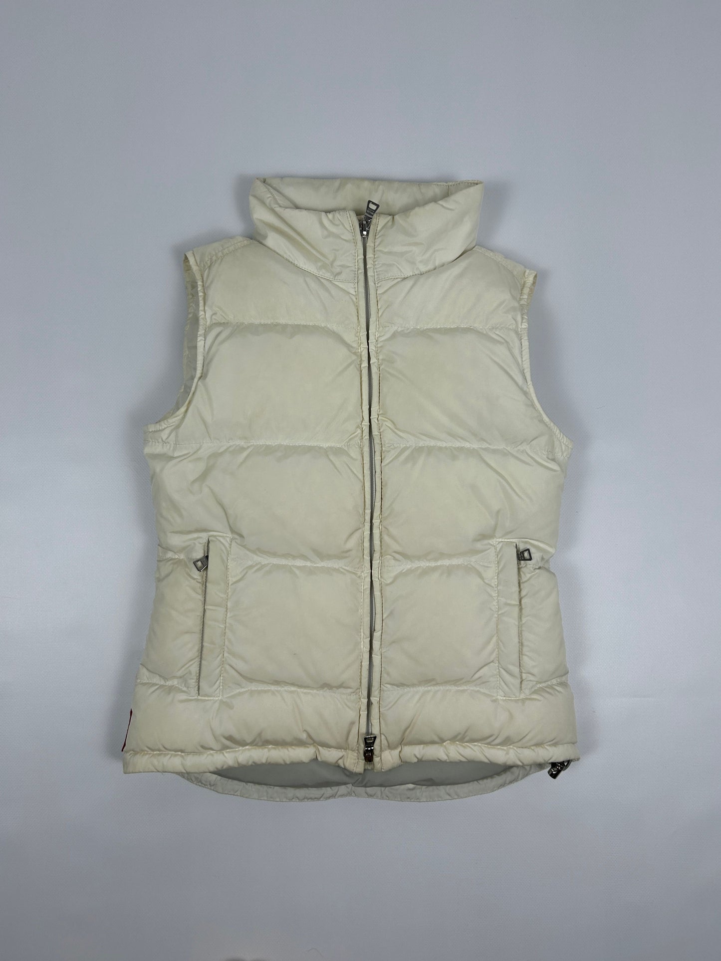 Vintage y2k archive Prada sport red tab hooded puffer vest