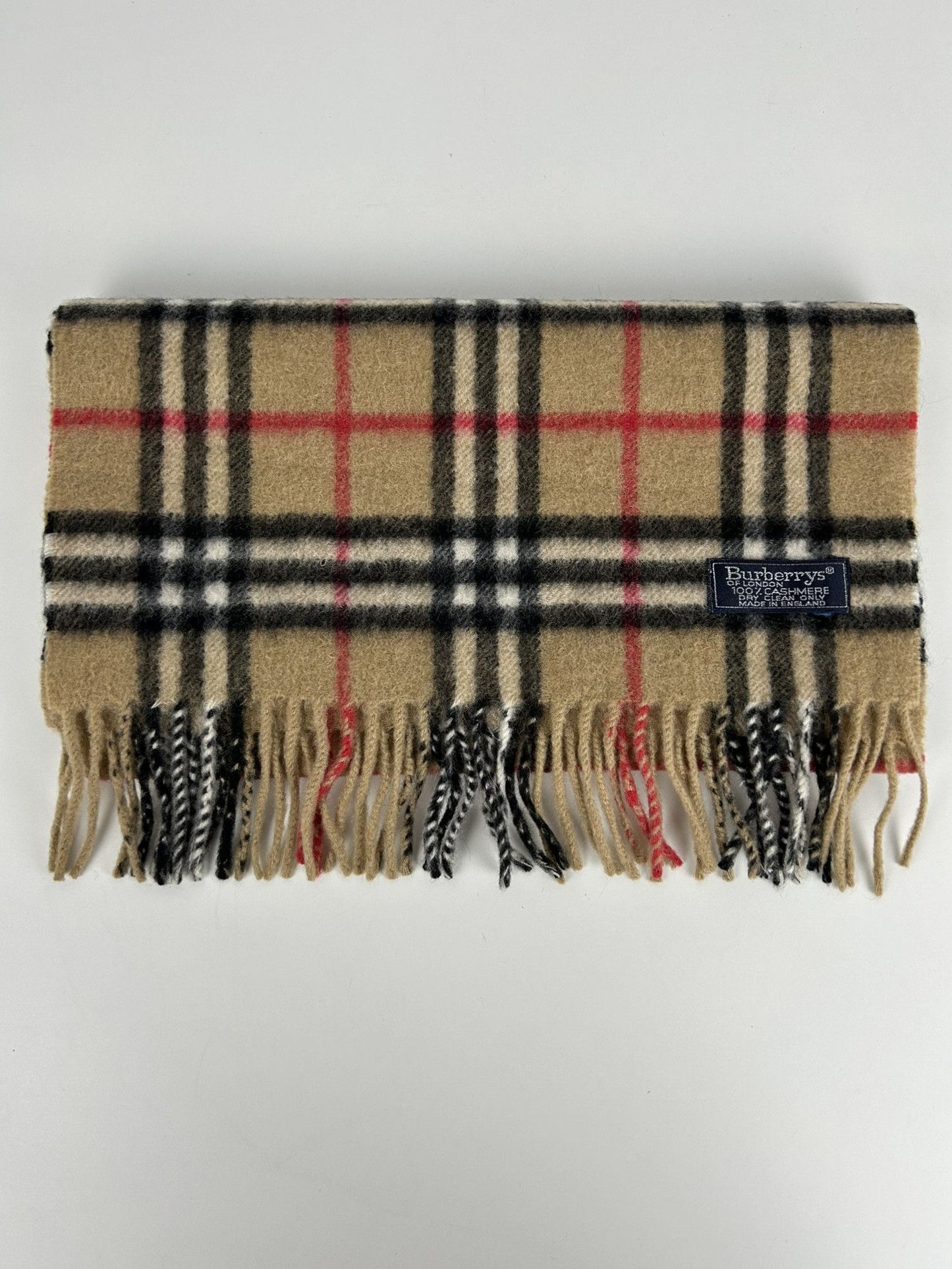 Vintage Burberry nova check cashmere scarf