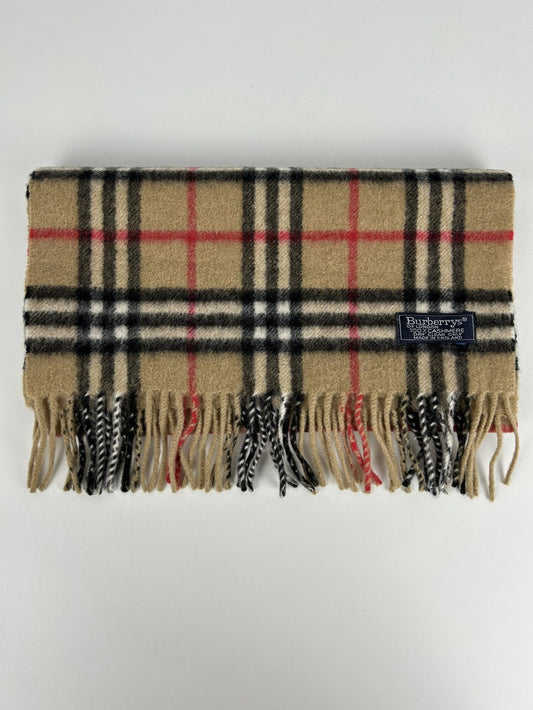 Vintage Burberry nova check cashmere scarf