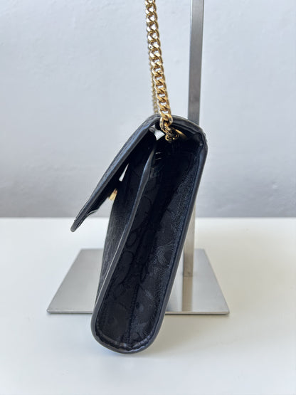 80s Dior trotter oblique monogram canvas chain shoulder bag