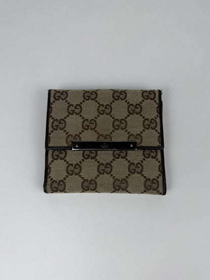Gucci GG monogram canvas trifold wallet