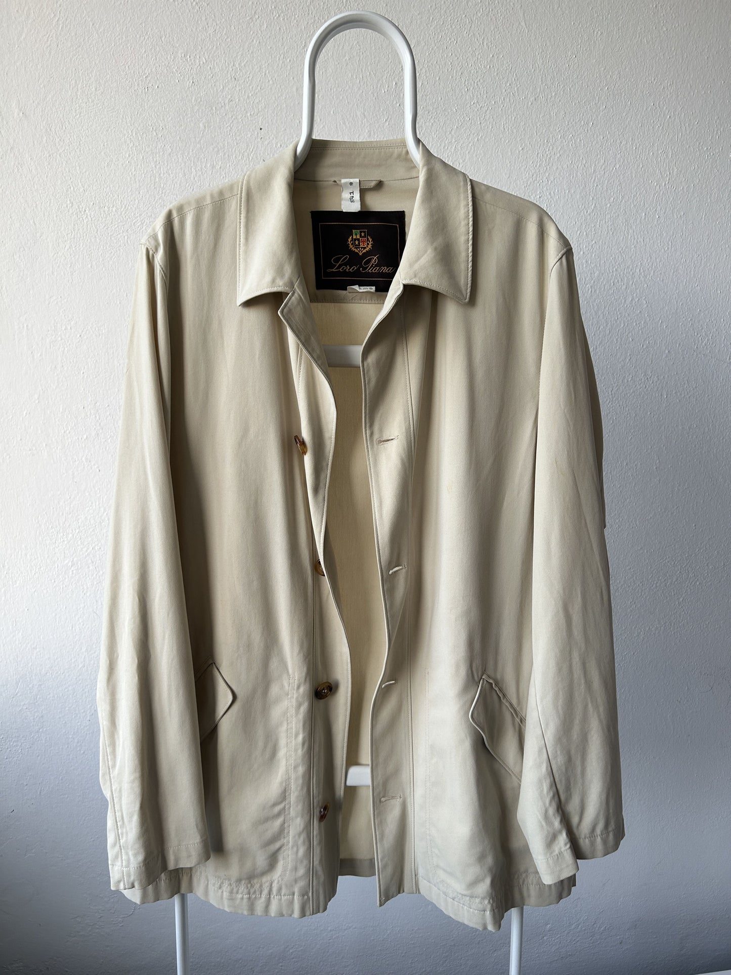 Loro piana light cotton and silk overcoat