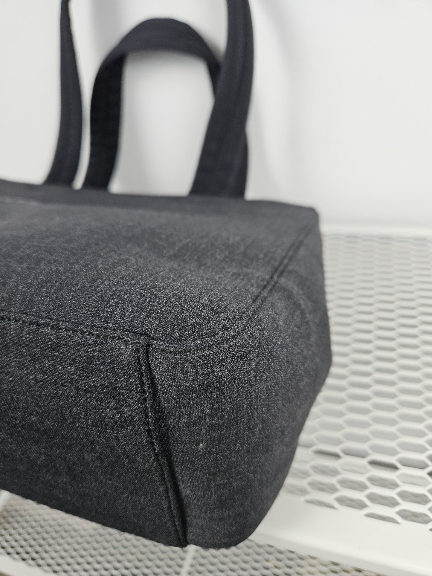 Archive AW1999 prada sport black tab wool and nylon tote bag