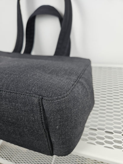 Archive AW1999 prada sport black tab wool and nylon tote bag