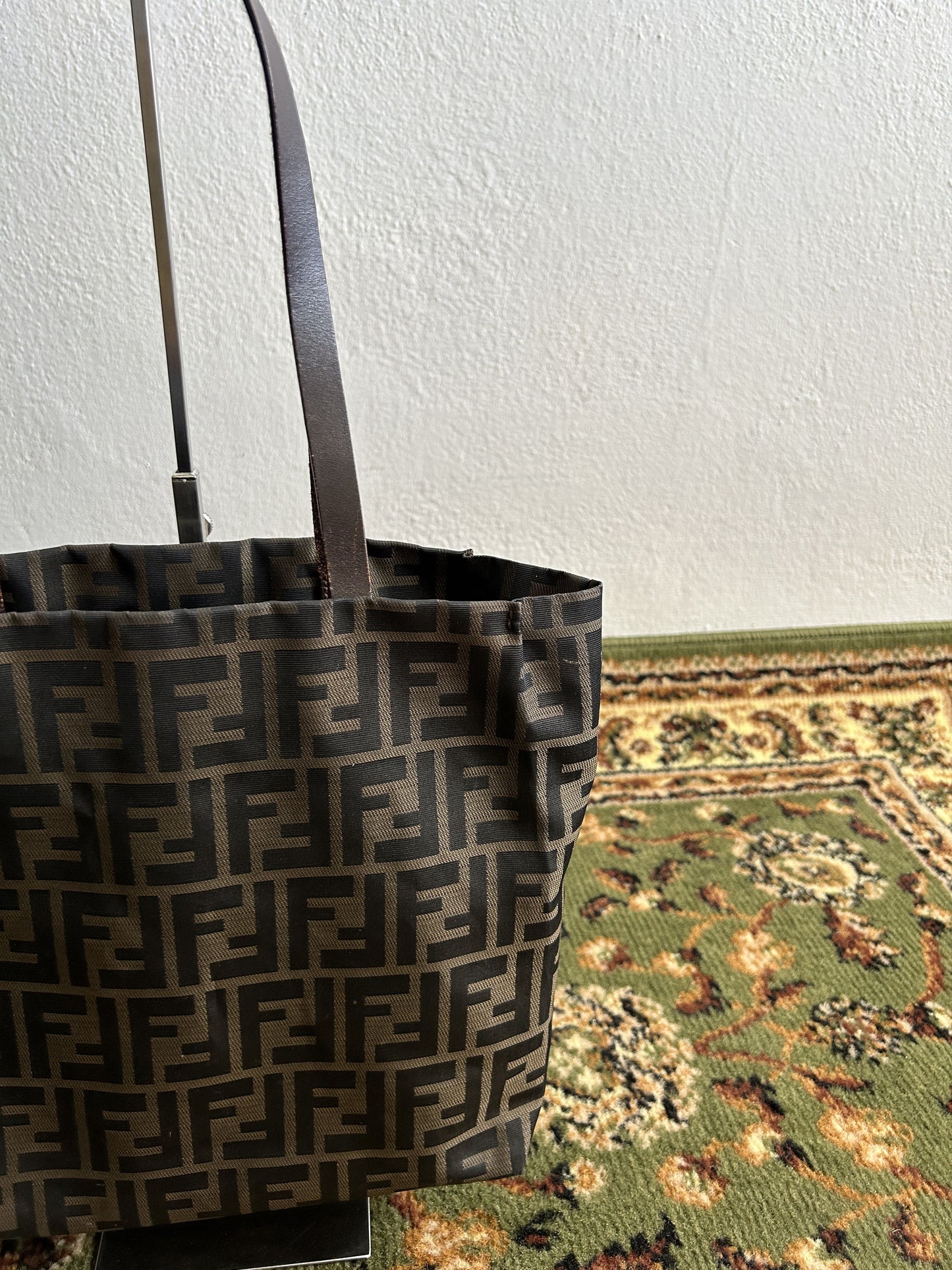 Vintage y2k fendi ff zucca monogram tote bag