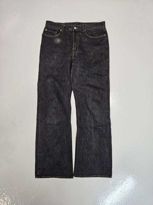 Y2k Gucci baggy wide leg washed black denim
