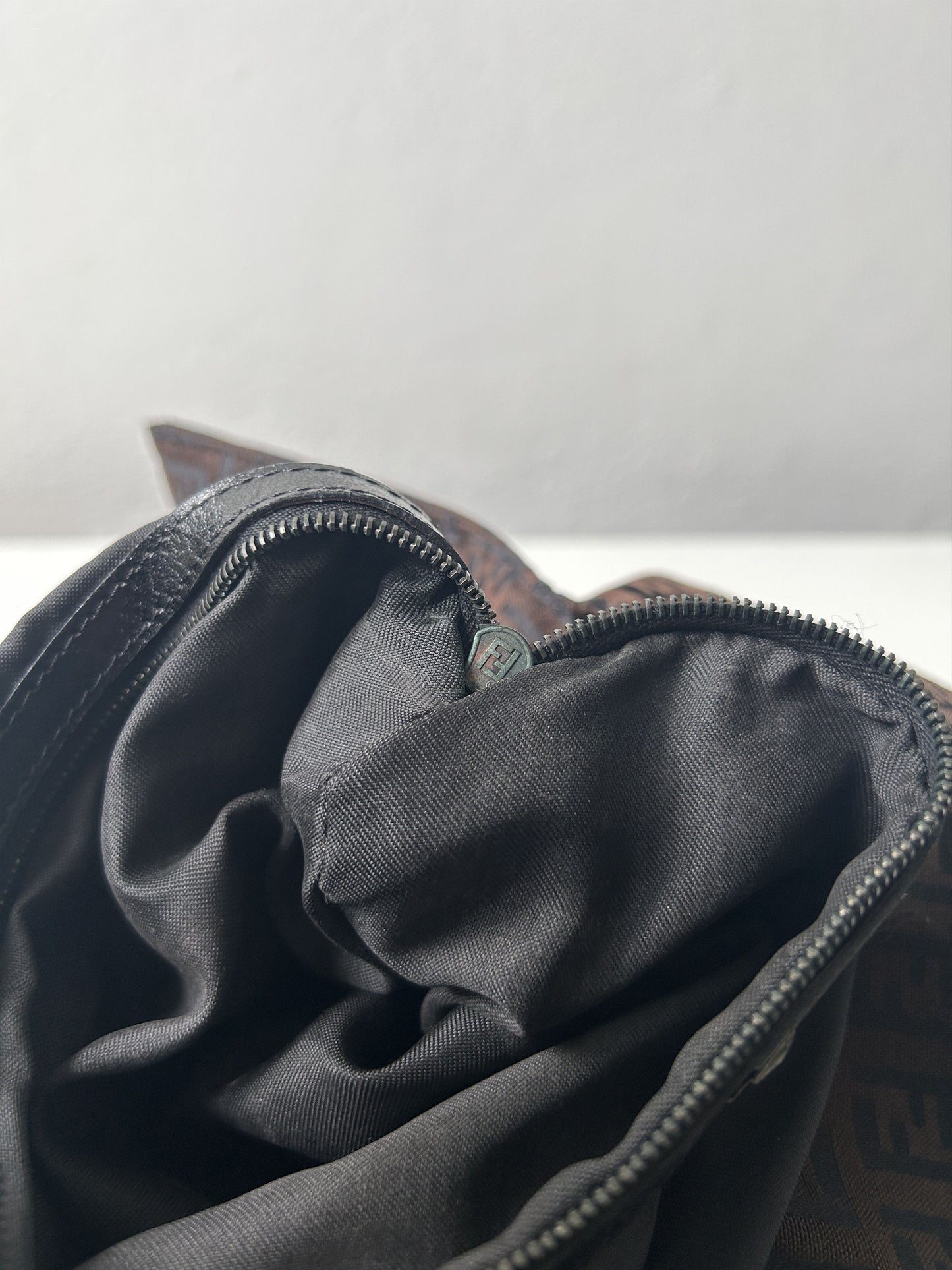 Fendi zucchino monogram canvas handbag