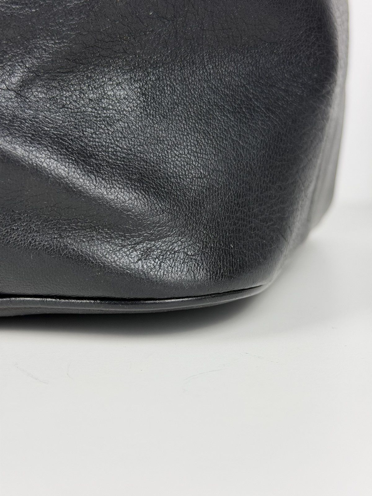 Vintage Chanel lambskin CC logo drawstring bag