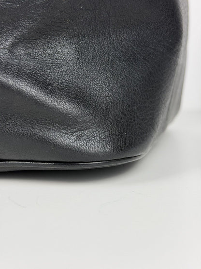 Vintage Chanel lambskin CC logo drawstring bag