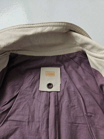 Archive y2k multipocket high collar leather jacket