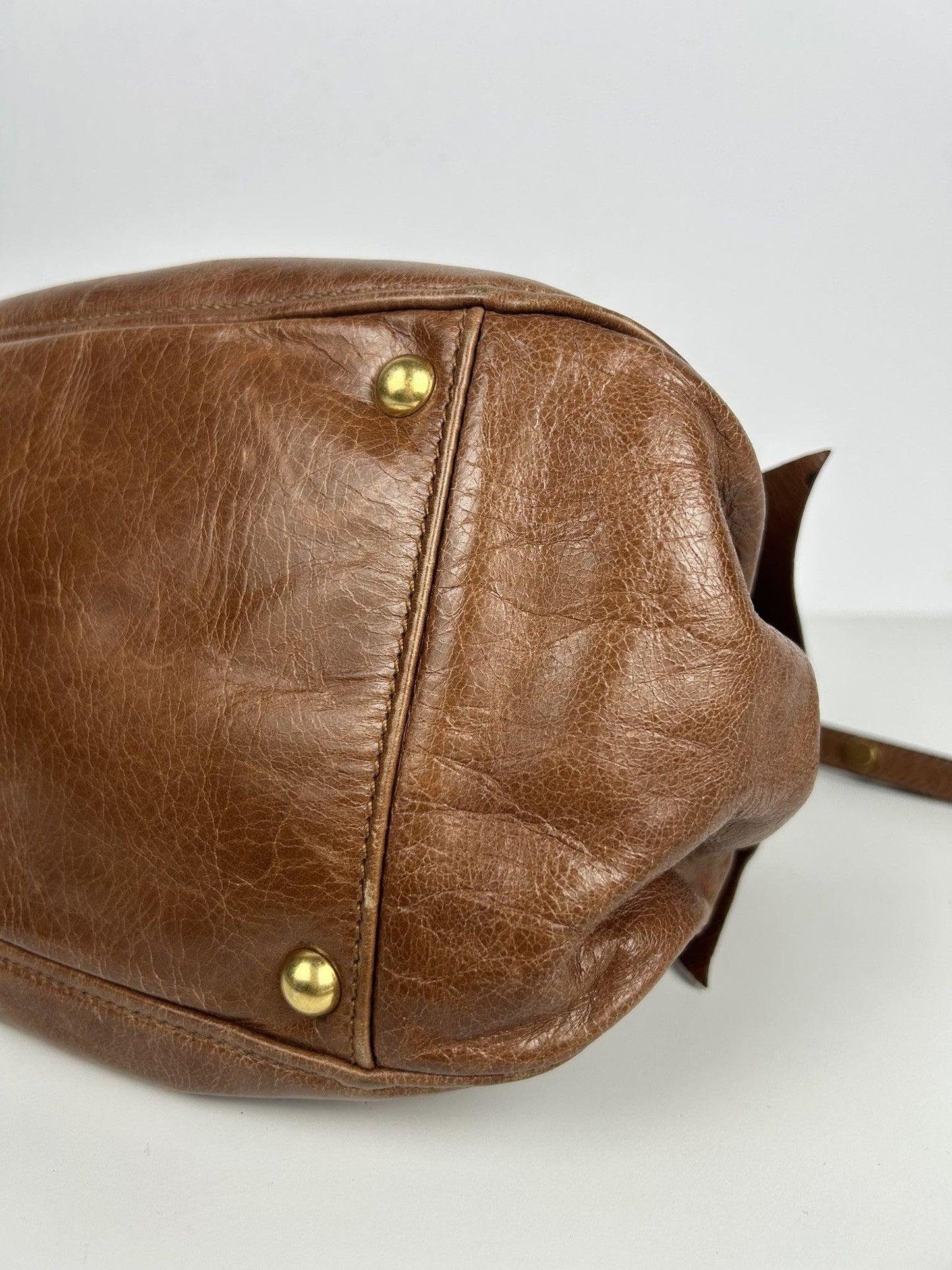 Miu miu mini bow bag in brown