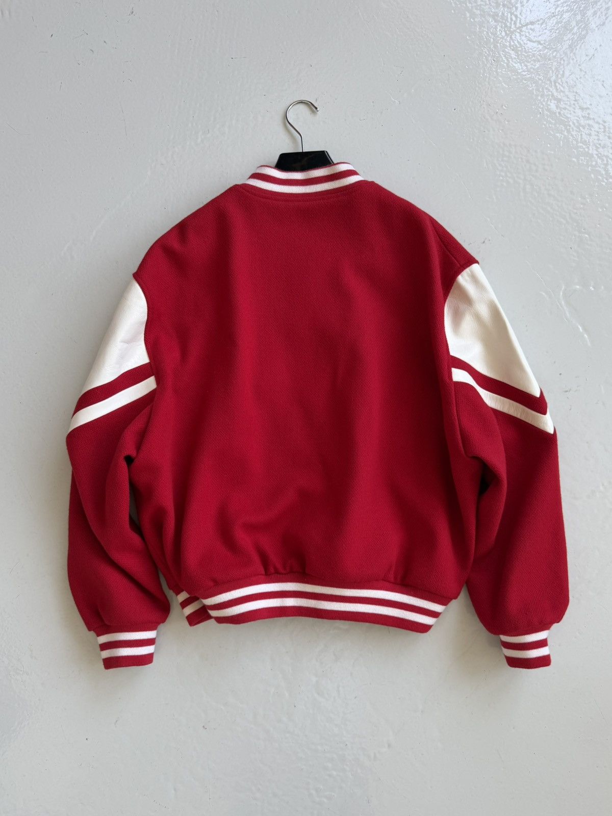 Celine Jackson C patch teddy varsity jacket