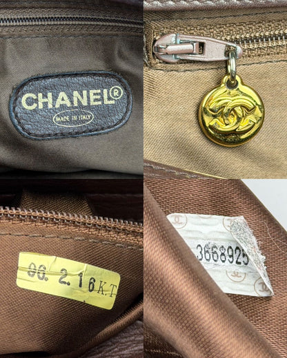 1996 Chanel CC turnlock matelasse quilted lambskin tote
