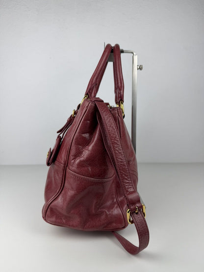 Miu miu vitello lux leather tote bag