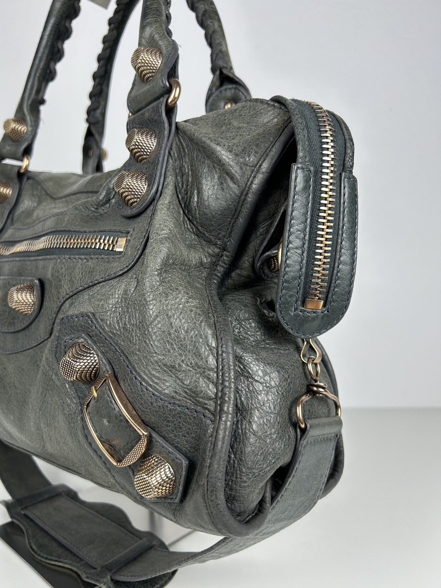 Balenciaga giant hardware city bag in dark gray