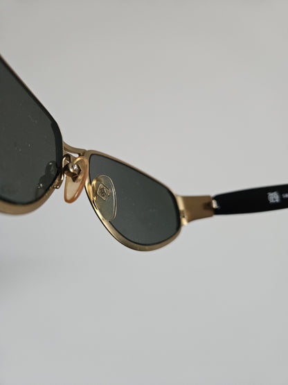 Vtg Jean Paul Gaultier 58-6204 big logo oval sunglasses