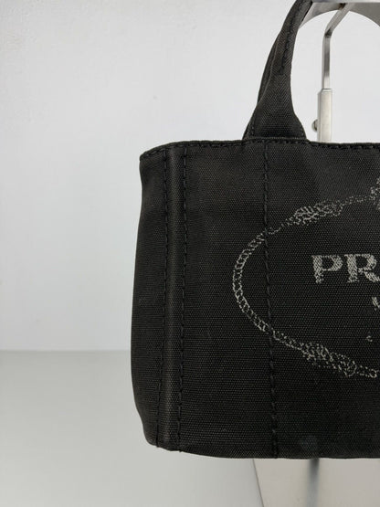 Prada canapa canvas tote small
