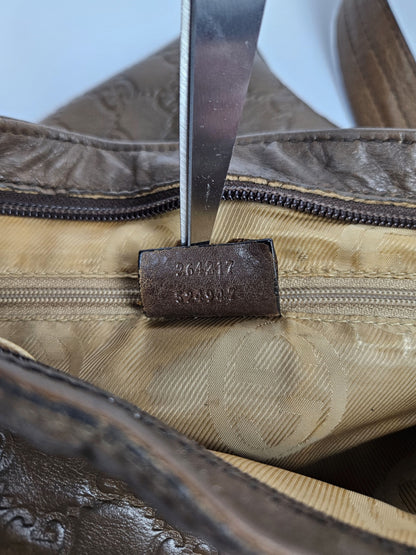 Gucci guccissima gg calf leather shoulder crossbody bag